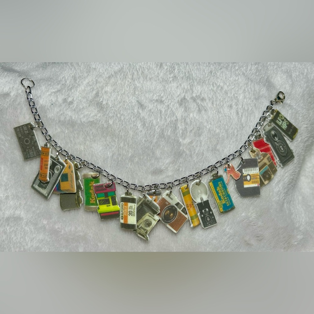 Vintage Retro Camera Photography Charm Bracelet
